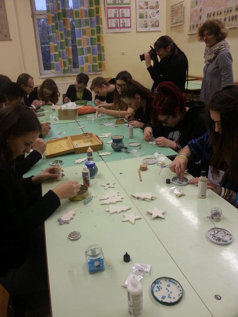 12Students at workshop with a local artist