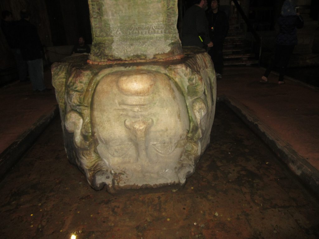 19. The bases of two columns with the visage of Medusa
