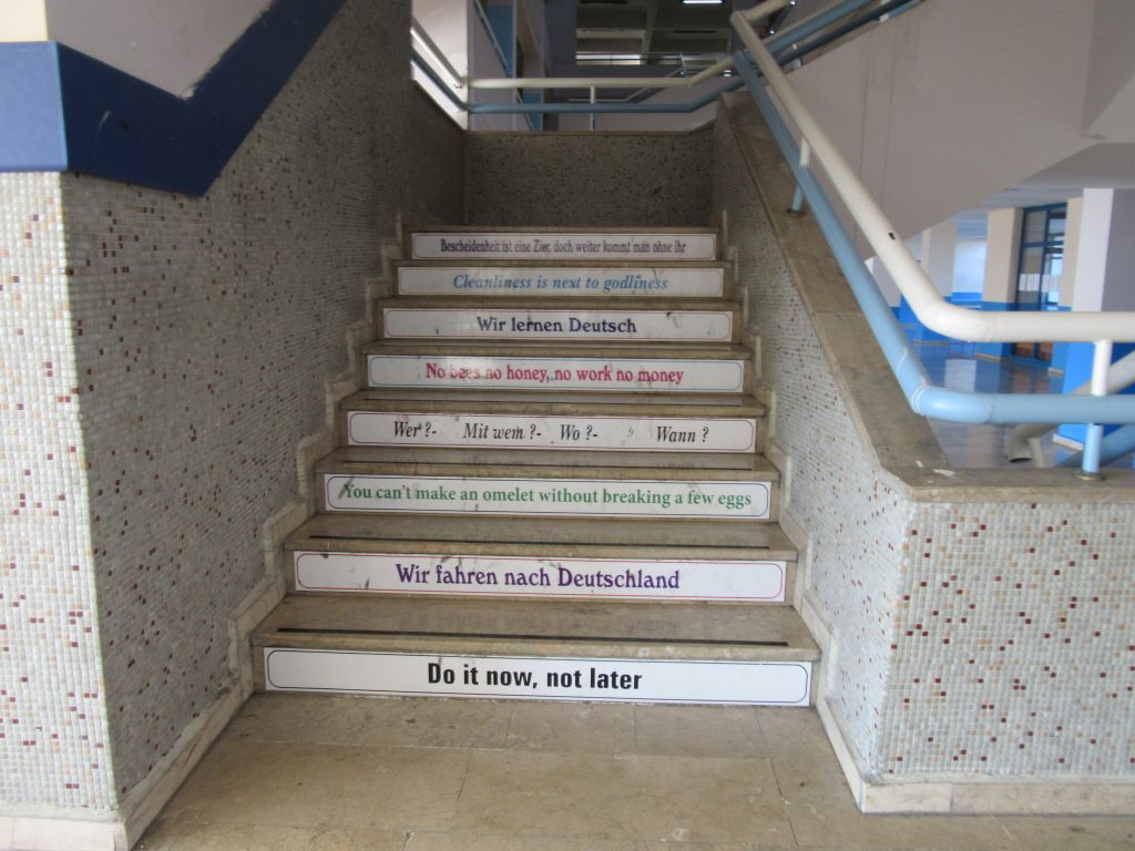 78. The stairs in the school