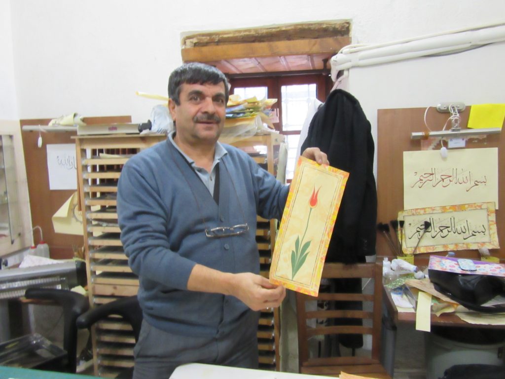 91. In the creativity centre - calligraphic writing workshop