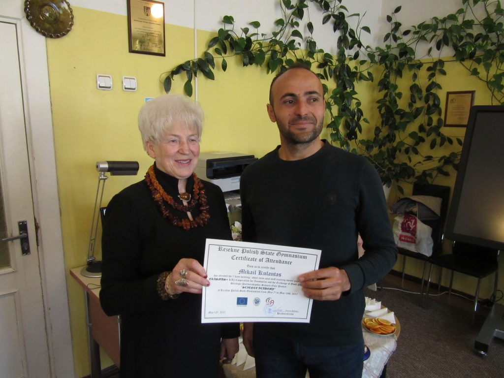 57. Presenting certificates
