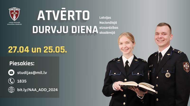 Atvērto durvju diena Latvijas Nacionālajā aizsardzības akadēmijā!