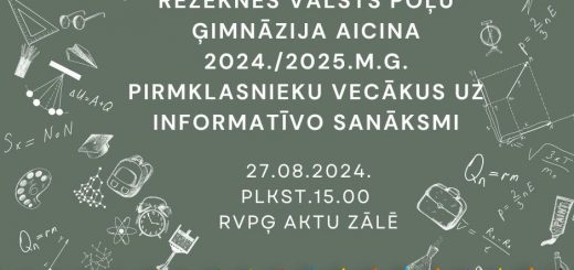 Pirmklasnieku informatīvā sanāksme