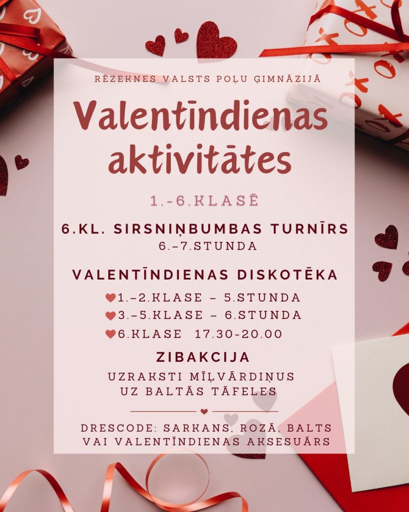 Valentīndienas aktivitātes